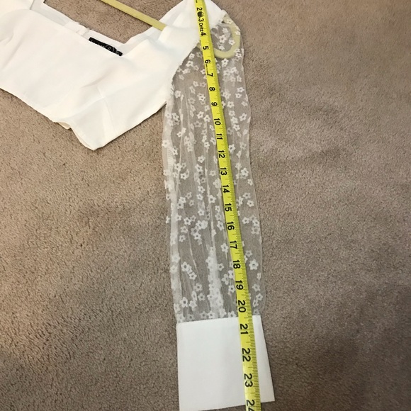 Long sleeve sheer tulle crop top NWOT - Picture 12 of 12